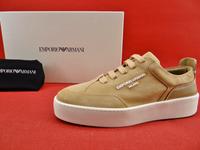 Emporio Armani Sneaker Sabbia Sand Damen Schuhe Low Leder Gr.39 Hessen - Stadtallendorf Vorschau