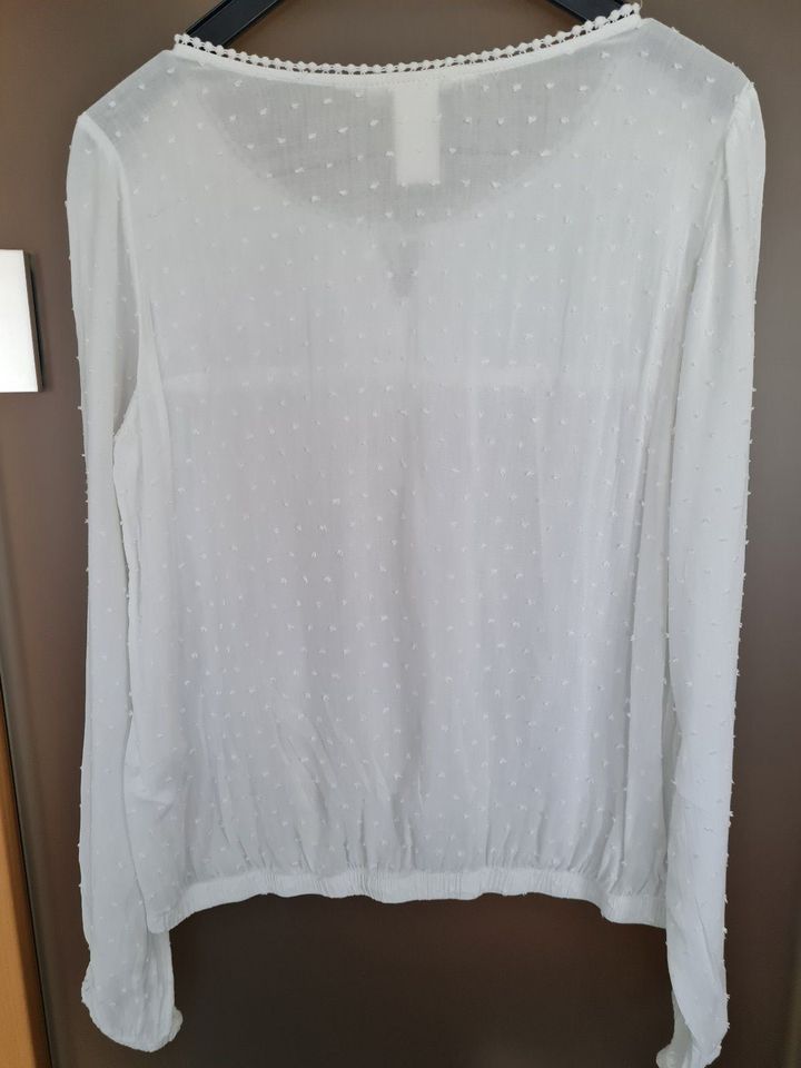 Bluse H&M Größe 164 weiß in Elbtal
