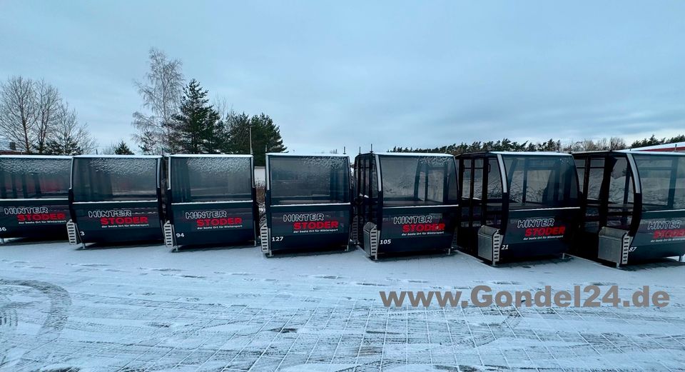 6-er Gondel inkl. UMBAU#1 Tisch, Füße, Hössbahn Hinterstoder Kabine Liftgondel Seilbahn Skigondel Alm Lift Ski Hütte Alpen Österreich Bergbahn Telefonzelle Sessellift Gondel24.de kaufen mieten rent in Oberhaching