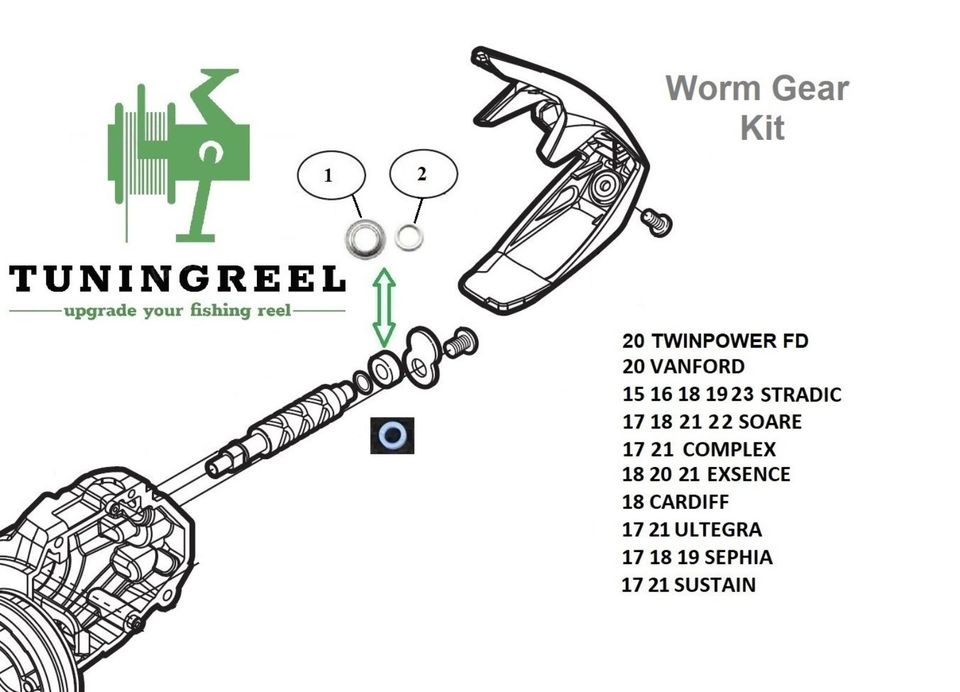 Upgrade Set Rolle Shimano 20 Twinpower Twin Power FD Tuning Reel in Garching b München