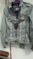 Jeans Jacke gestreift 38 blau weiß Stretch vintage Bayern - Collenberg Vorschau