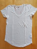 GAP T-Shirt Leinen weiß V-Ausschnitt unten etwas abgerundet Hessen - Gießen Vorschau