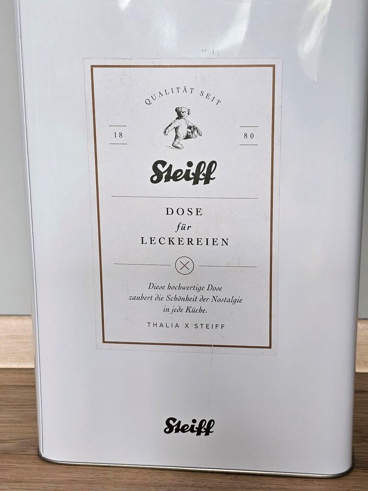 Steiff Hunde Leckerchen Blechdose | 24x16x9,5 cm Hund Futter Dose in Mülheim (Ruhr)