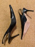Slingback high heels Leder schwarz Gr. 40 München - Moosach Vorschau