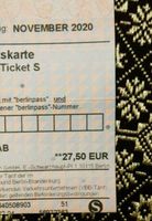 Berlin-Ticket S November Ohne eingetragene Nummer zum Sammeln. Es Berlin - Charlottenburg Vorschau