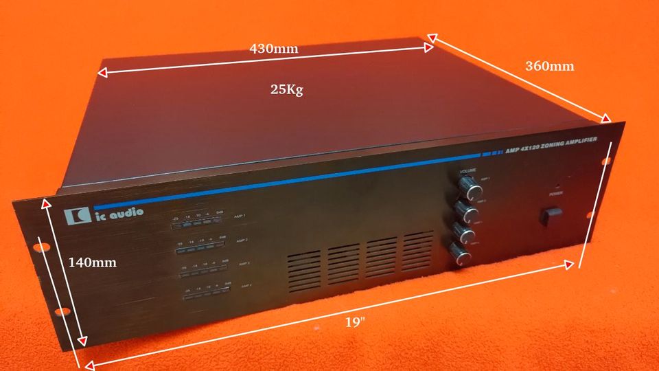 IC AUDIO Amp 4x120w Zoning Amplifier in Landshut