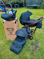 Junama Diamond 3in1 Kinderwagen in Schwarz/rot Häfen - Bremerhaven Vorschau