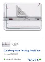 Zeichenplatte Rotring Rapid A3 + Tasche,,NEU,, Sachsen - Mühlau Vorschau