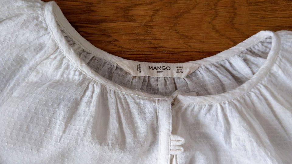 ** Süße Bluse von Mango ** Weiß, Gr. 140 ( 9 - 10 J ) Top Zustand in Hamburg