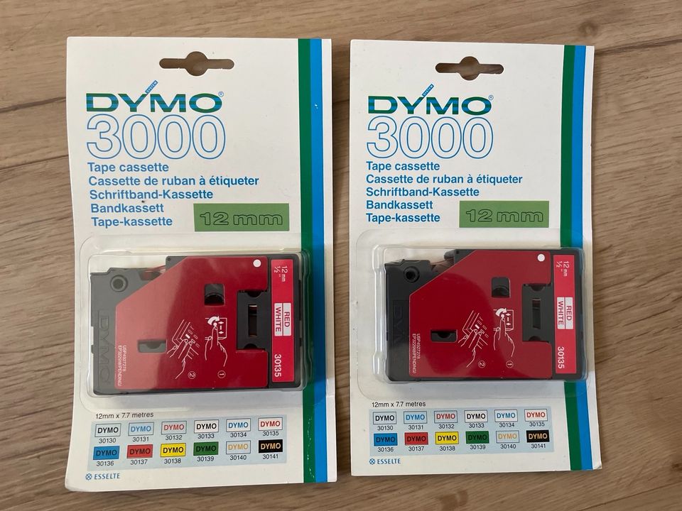 Dymo 3000 Schriftbandkassetten, rot, 2 Stck in Lautertal