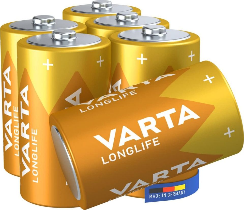 VARTA Batterien D Mono, 6 Stück, Longlife, Alkaline, 1,5V, ideal in Körle