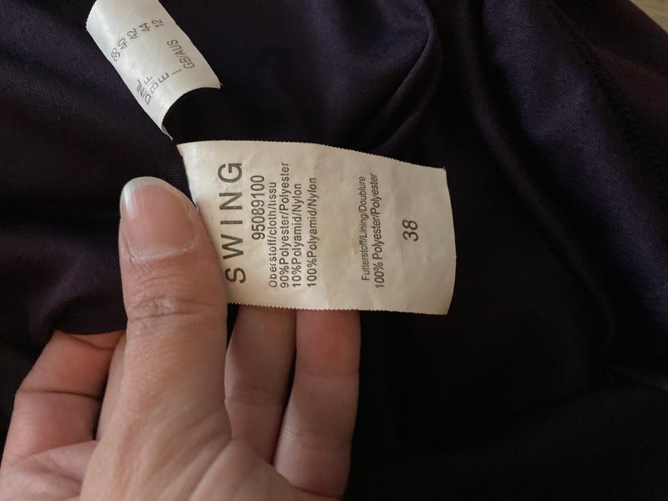 Swing Kleid Abendkleid Etuikleid lila schwarz Größe 38 in Dülmen