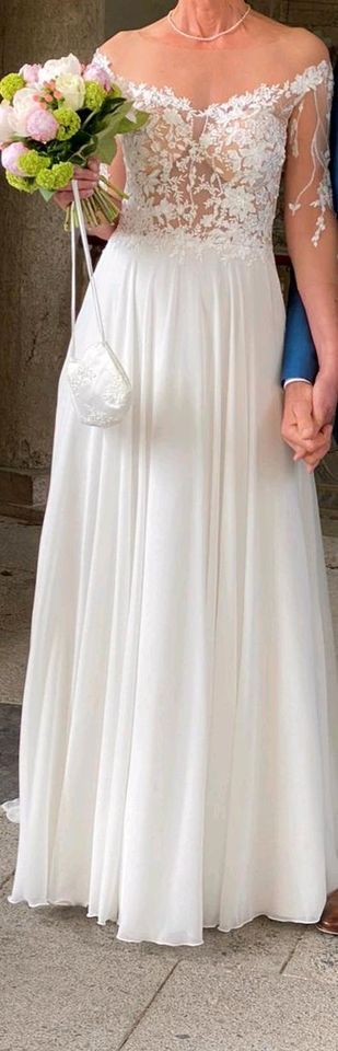 Brautkleid Herve Paris Caen, Gr. 38 in Ober-Mörlen