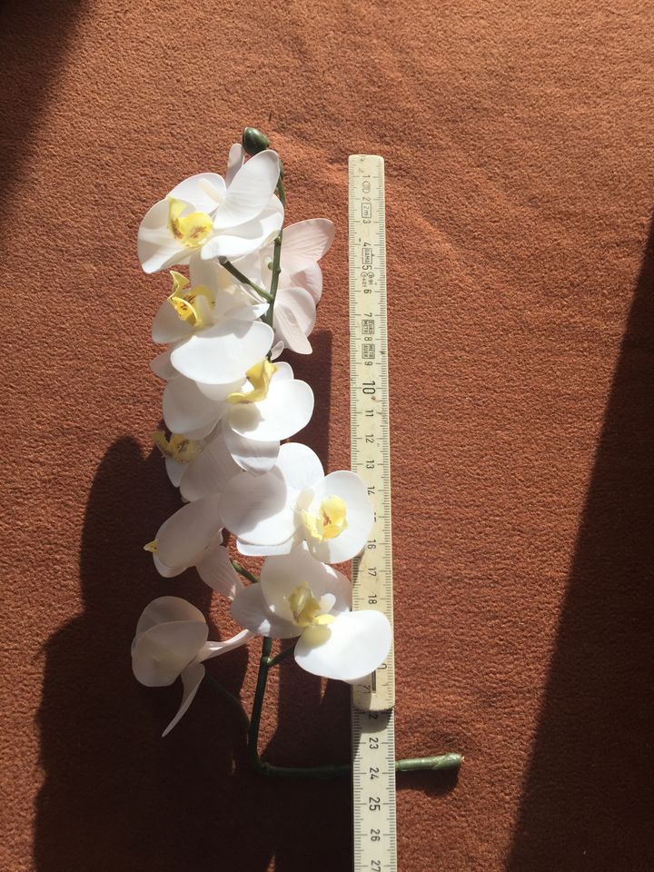 Deko/Kunstblume/Kunstpflanze Orchidee Phalaenopsis Stiel weiß H30 in Singen