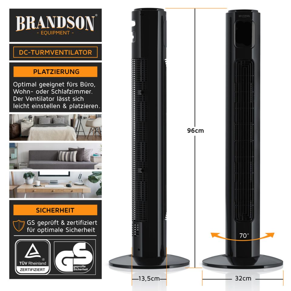 Brandson DC Turmventilator Silent Standventilator | OVP | Wie NEU in Centrum
