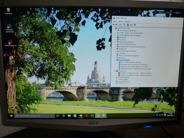 PC Win10 2x3GHz 1TB 8GB WLAN BT 19"TFT Funktastatur/-maus Drucker in Dresden