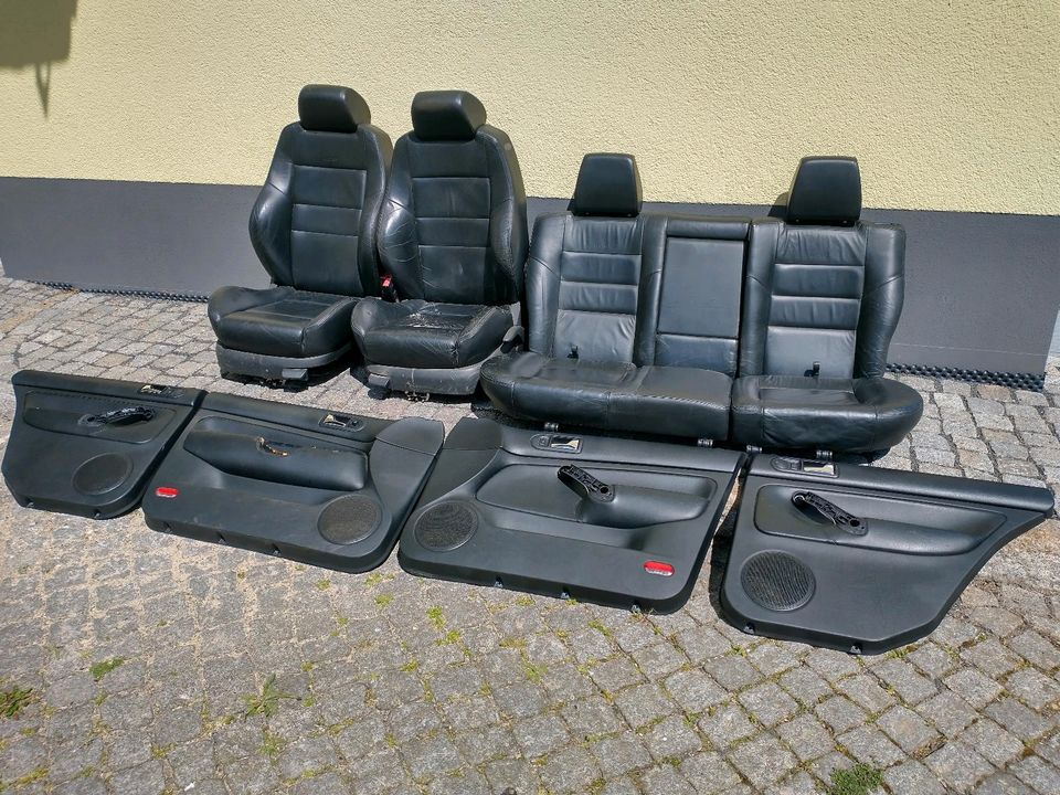 Golf 4 Bora Variant RECARO Lederausstattung schwarz kompl. V6 GTI in Marksuhl