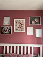 6x dekorative Bilderposter in rosa/grau + Bilderrahmen Bayern - Erlangen Vorschau