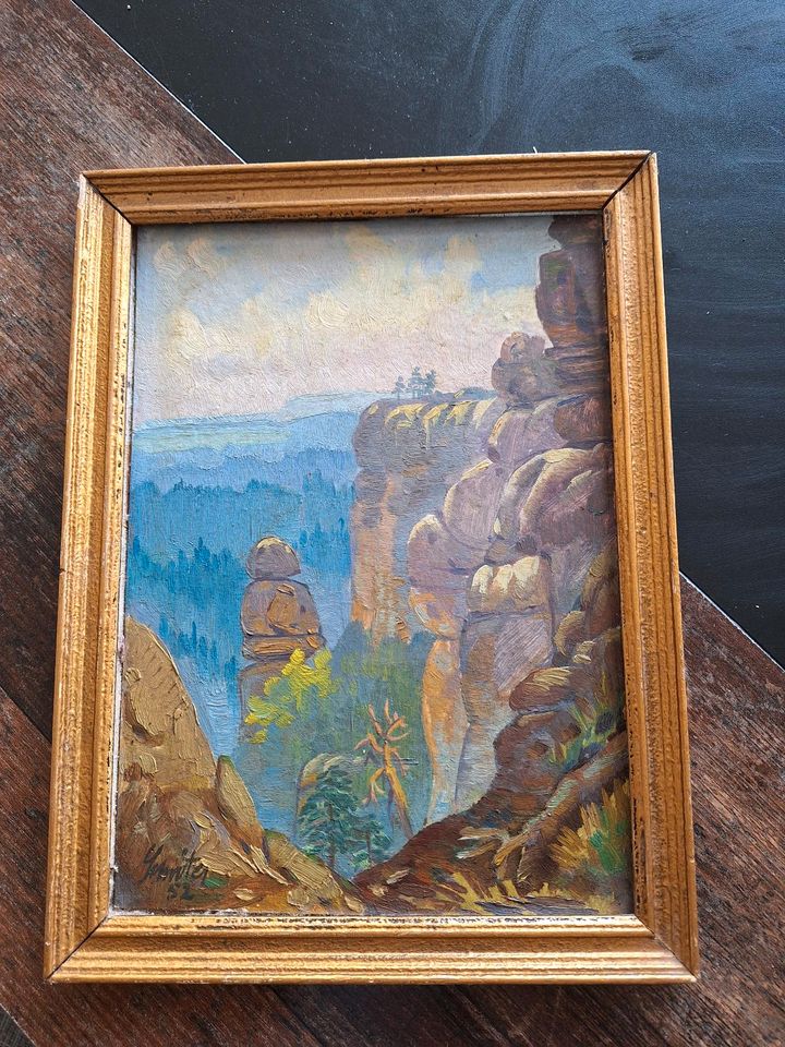 Gemälde Heringsgrund Sächsische Schweiz in Meißen