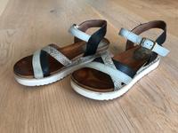 Mjus Sandalen Gr.38 grau schwarz Leder Bonn - Beuel Vorschau