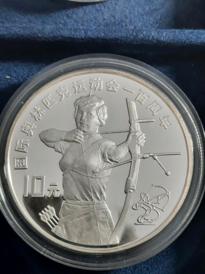 12 Silbermünzen 925/1000 Olympische Spiele in Freigericht