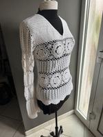 S Oliver  Pullover gehäkelter ,weisser Strick Hessen - Bad Vilbel Vorschau