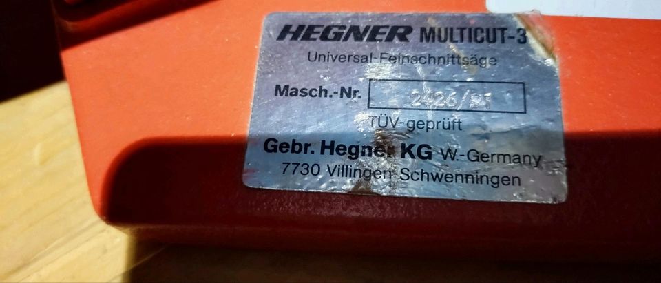 Hegner Multicut 3 in Allershausen