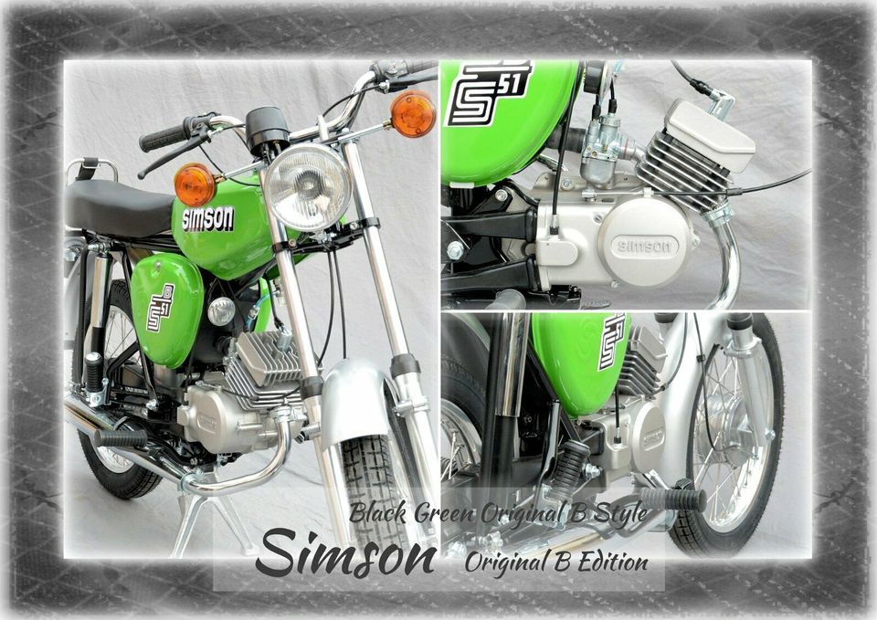 Simson S51 -NEUAUFBAU- Original Edition - Black Green Original B in Wiehe