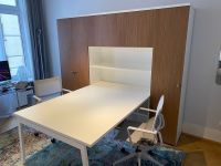 Büro Schrankwand mit integriertem Schreibtisch, Melamin weiss Rheinland-Pfalz - Mainz Vorschau