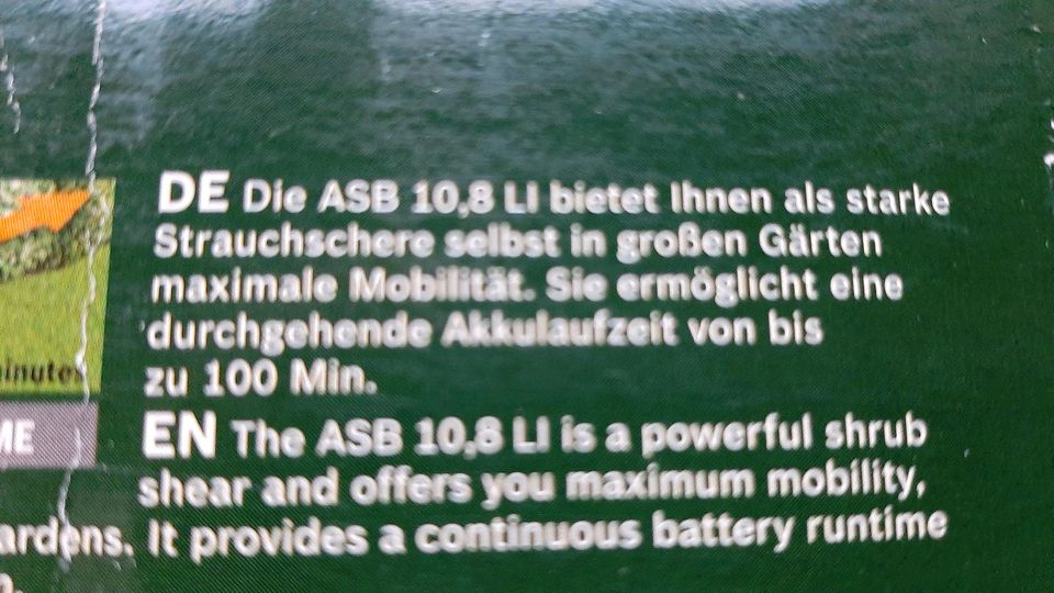 Bosch ASB 10,8 LI, kleine Akku Strauchschere in Minden