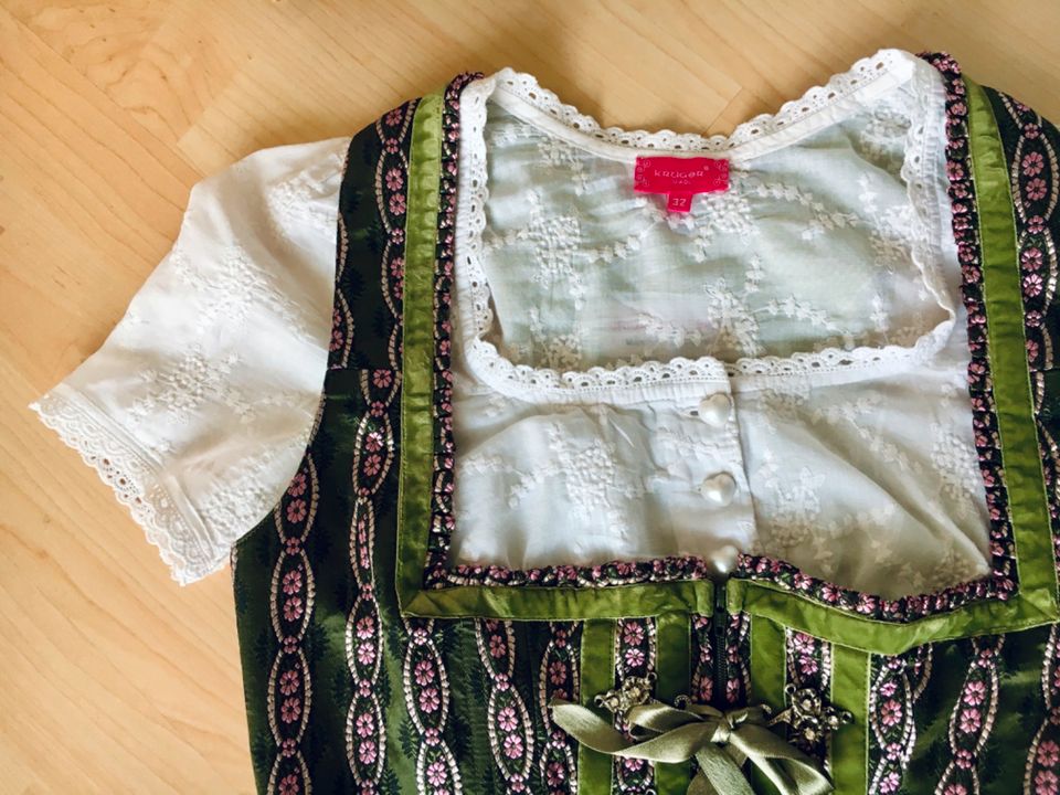 Krüger Madl Dirndl-Bluse Spitze Stickerei Trachten-Bluse in Langweid am Lech