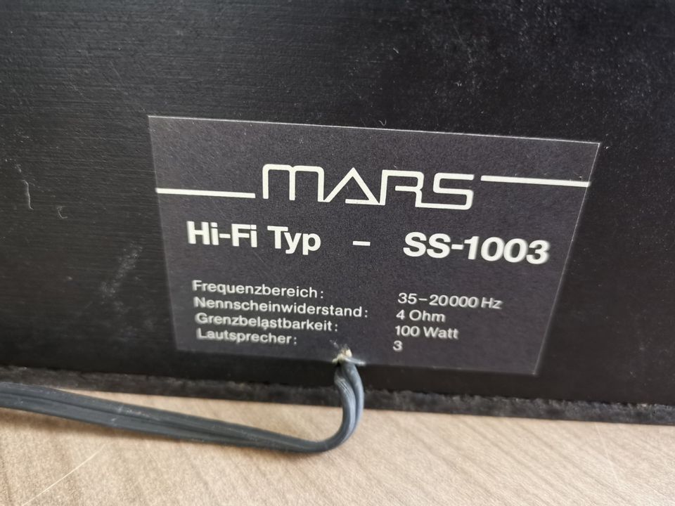 MARS SS-1003 Hi-Fi Typ  Lautsprecher Boxen 100 Watt 3 Wege in Burgrieden