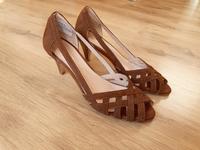 Leder Peeptoes Gr. 39 Heine Niedersachsen - Lilienthal Vorschau