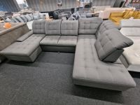 Sofa Couch Multifunktionssofa XXL-Wohnlandschaft U-Form grau mit Schlaffunktion und Bettkasten verstellbarer Sitztiefe Niedersachsen - Osnabrück Vorschau