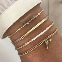 Armband Set Weiß & Natur Gold 925 versilberte Basis Bielefeld - Ummeln Vorschau