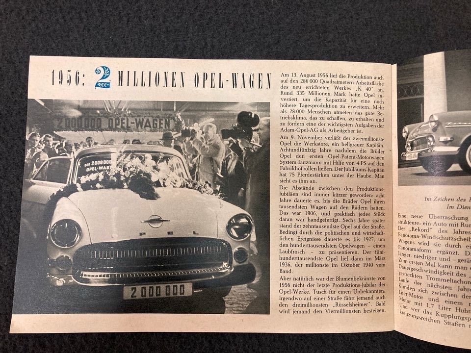 100 Jahre Opel Werbung Prospekt 1962 Kapitän Rekord P2 Kadett in Cuxhaven