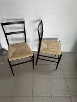 Paar schwarze Gio Ponti Leggera-Stühle mit Kordelsitz, Italien, Baden-Württemberg - Weil am Rhein Vorschau