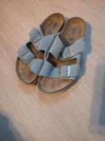 birkenstock Arizona Wildleder hellblau Gold türkis 38 schmal Sachsen - Lichtentanne Vorschau
