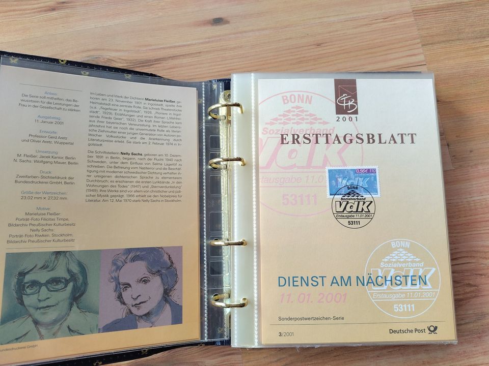 Briefmarkenalbum Ersttagsblätter 2001 Deutschland Ersttagsblatt in Wildberg
