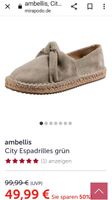 ambellis City Espadrilles Gr.39 grün UVP  99.99 € Düsseldorf - Eller Vorschau