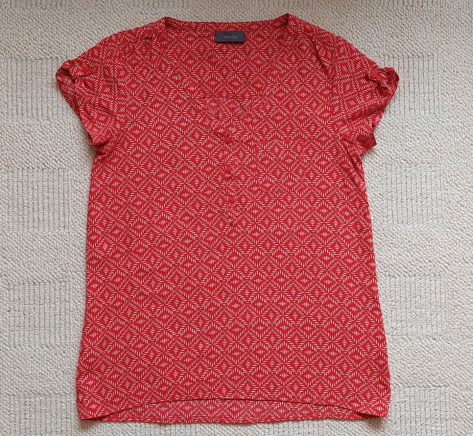 YESSICA Blusenshirt rot grau Wandern Outdoor Shirt Bluse 38 in Hamburg
