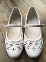 Ballerinas weiß mit Blumen Kommunion Hochzeit Bayern - Zellingen Vorschau