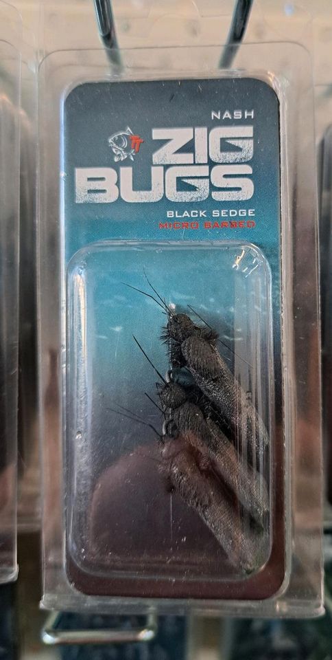 Nash TT Zig Bugs Black Sedge Micro Barbed Köder NEUWARE! OVP Carp in Bad Bentheim