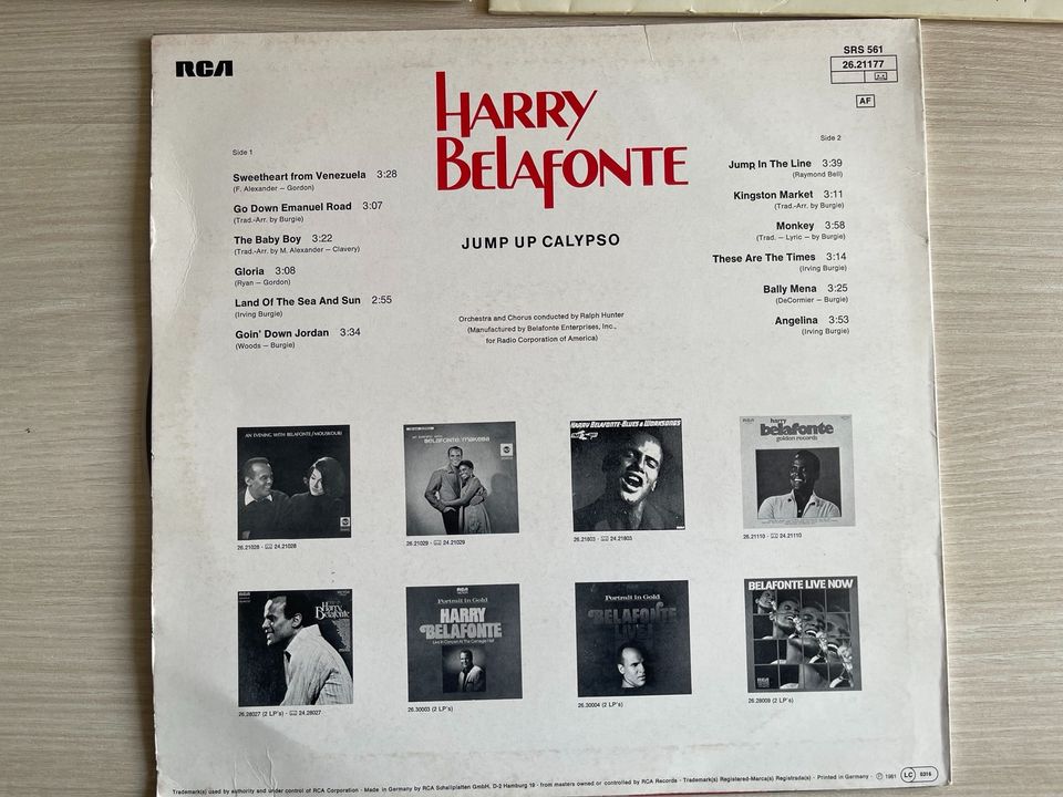 LP Harry Belafonte Jose Adamo Afonso in Billigheim