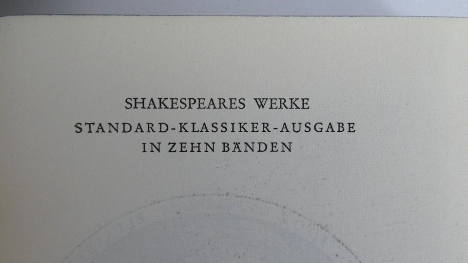Shakespeares Werke- 10 Bände - Klassiker - Deko - blau - gold in Theismühlen