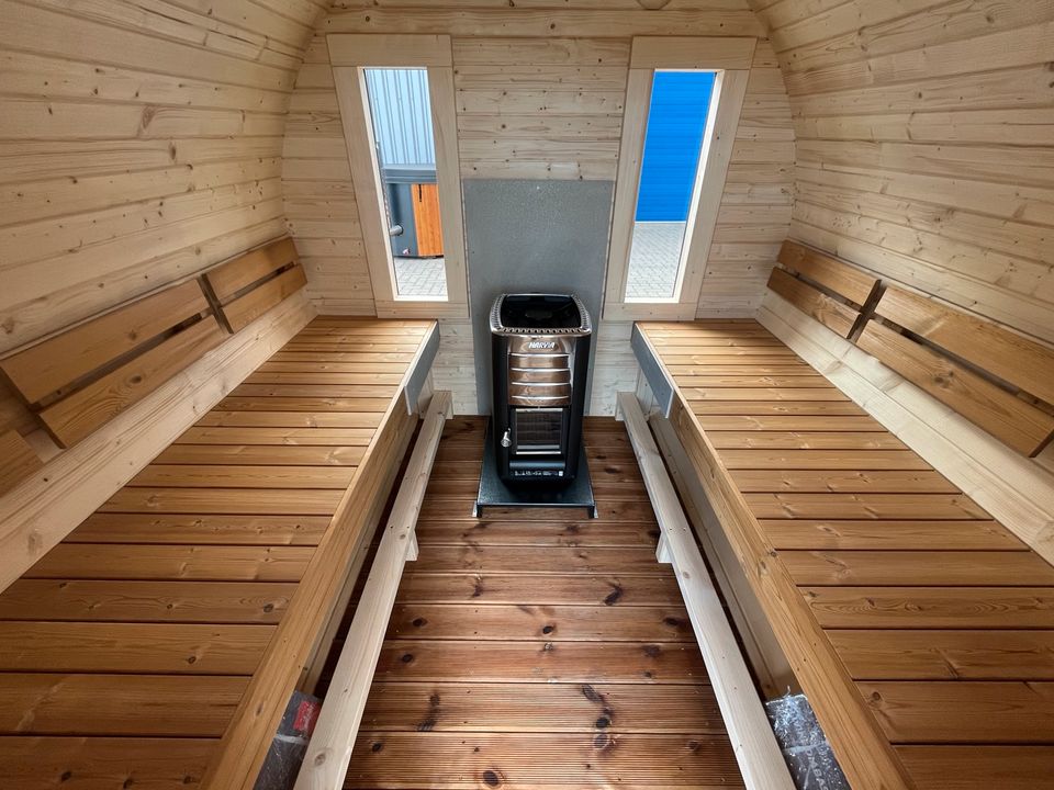 Gartensauna 3x2.37m Fasssauna Außensauna Mietsauna Sauna in Stuhr