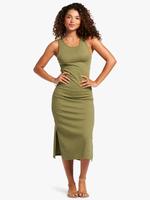Roxy good keepsake Midi Kleid mit Schlitz Khaki grün in M / S NEU Bayern - Neubeuern Vorschau