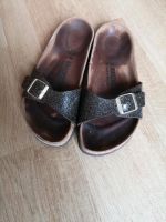 Birkenstock Madrid 38 schmal braun gold Sachsen - Lichtentanne Vorschau