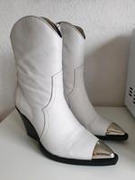 Weiße Stiefeletten mit Metallspitze Gr. 37 - Cowboy Boots Duisburg - Rumeln-Kaldenhausen Vorschau