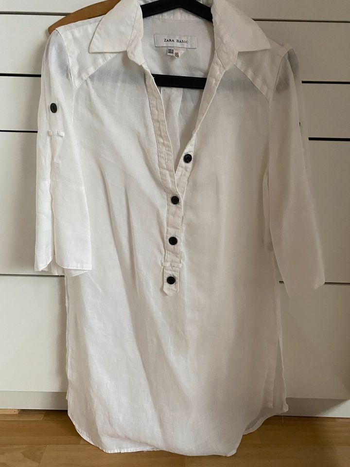 Zara Bluse weiß 38/M 100% Ramie in Kassel